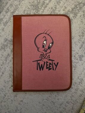 Abrand Brown Canvas Pouch with Red Leather Logo Patch